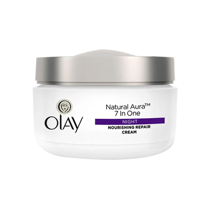 Olay Night Cream Natural Aura 7 In 1 Nourishing Repair